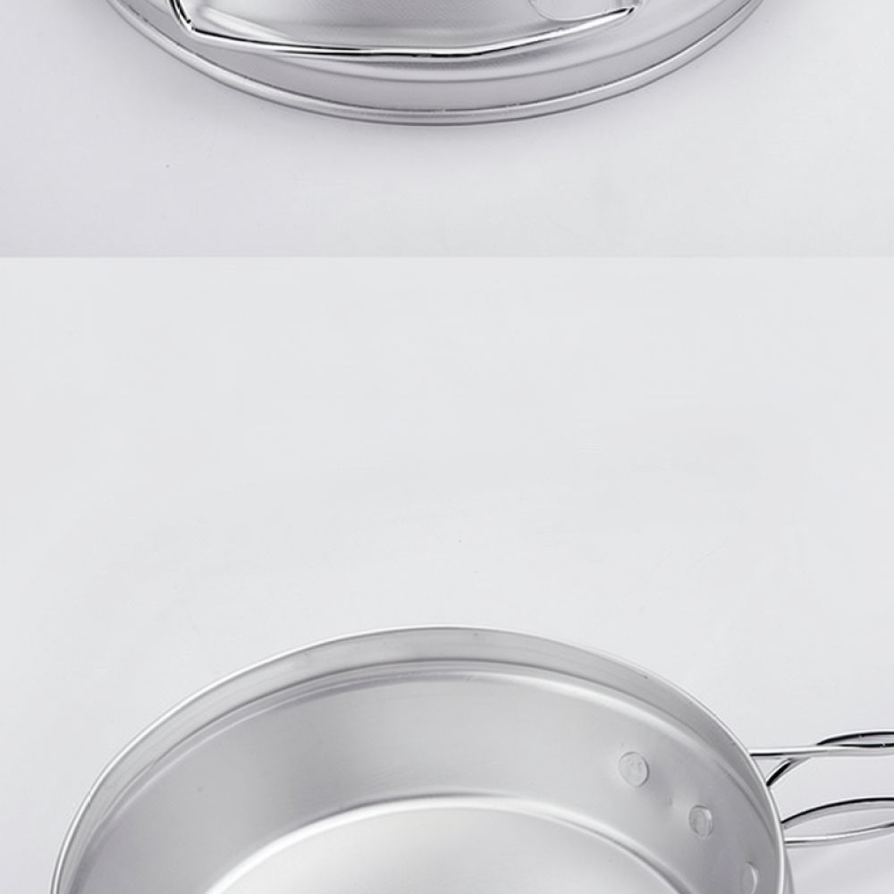 Camping Cooking Dining Set - スタックキャンプ、アウトドア、ハイキング、ピクニック、バックパッキングに最適な、持ち運び可能なアルミ製キャンプ鍋セット。調理器具や道具として。
