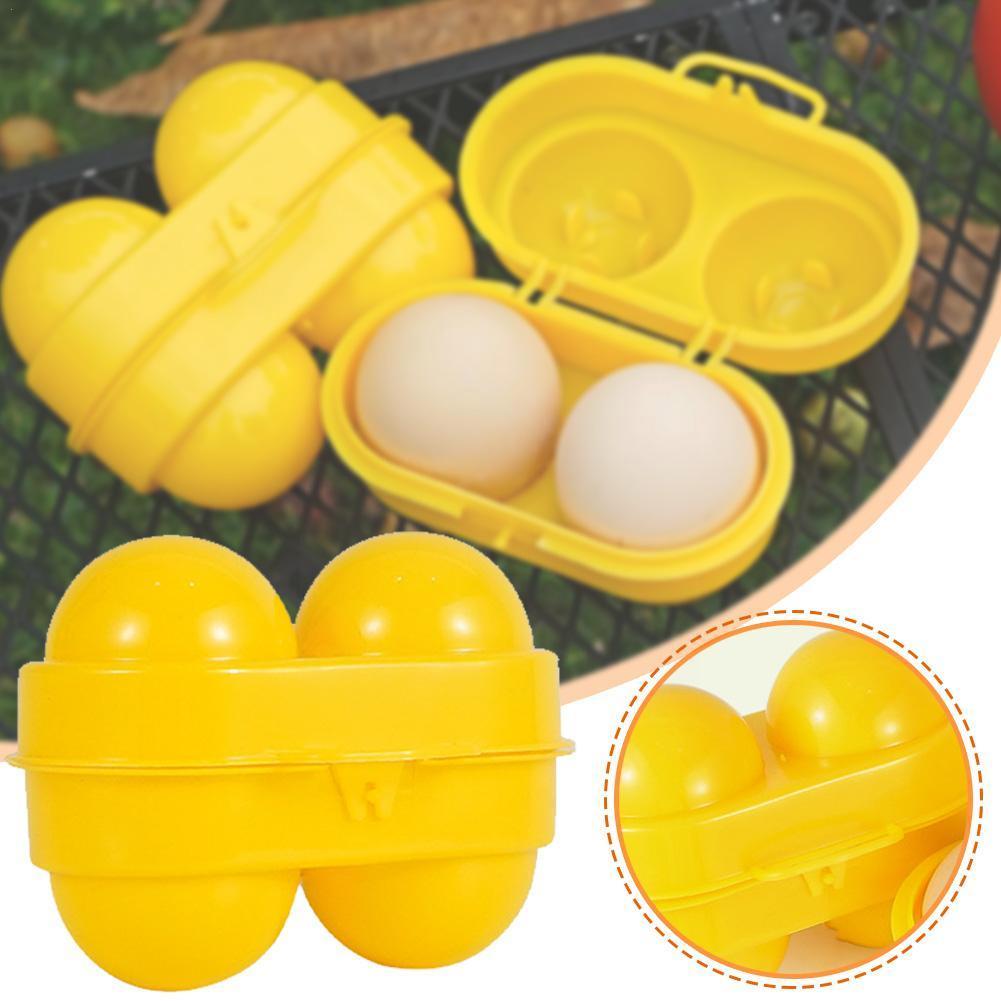 Camping Cooking Container - 卵を保管するためのポータブルプラスチックエッグホルダー,ピクニック用の卵を収納するための2つのコンパートメント,調理時,キャンプ,ピクニック,202 s5g3