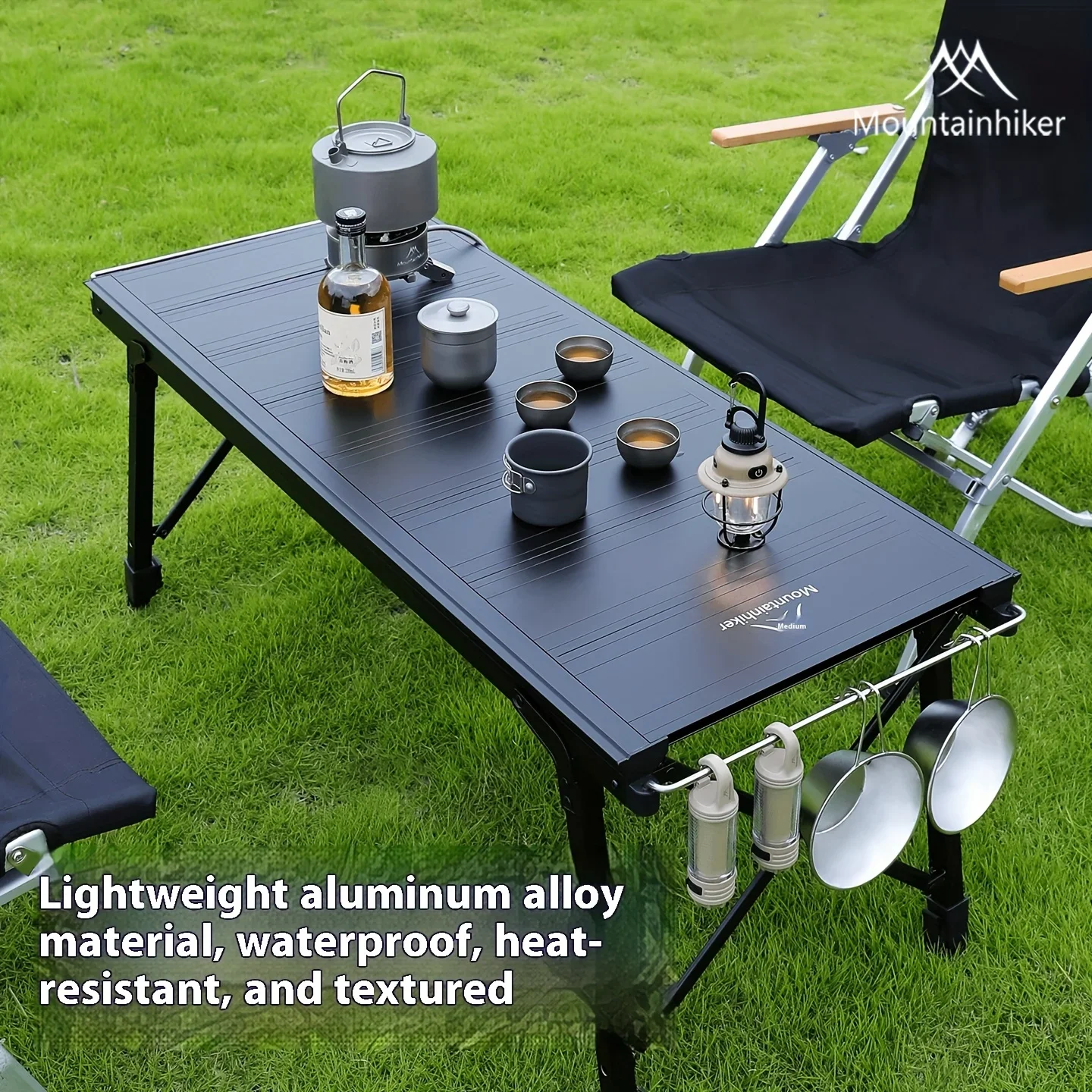 Camping Cooking Table - マウンテンハイカー 折りたたみ式キャンプ用昇降テーブル ポータブル 屋外用 IGT調理システム 多目的