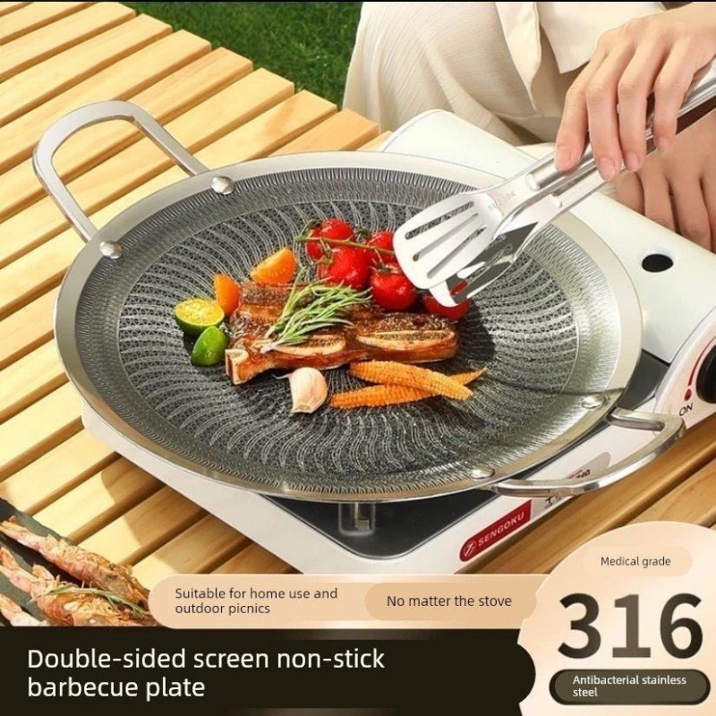 316ステンレス鋼多機能調理BBQグリルパン、キャンプ、家庭 - Camping Hiking Cooking のレビューと価格