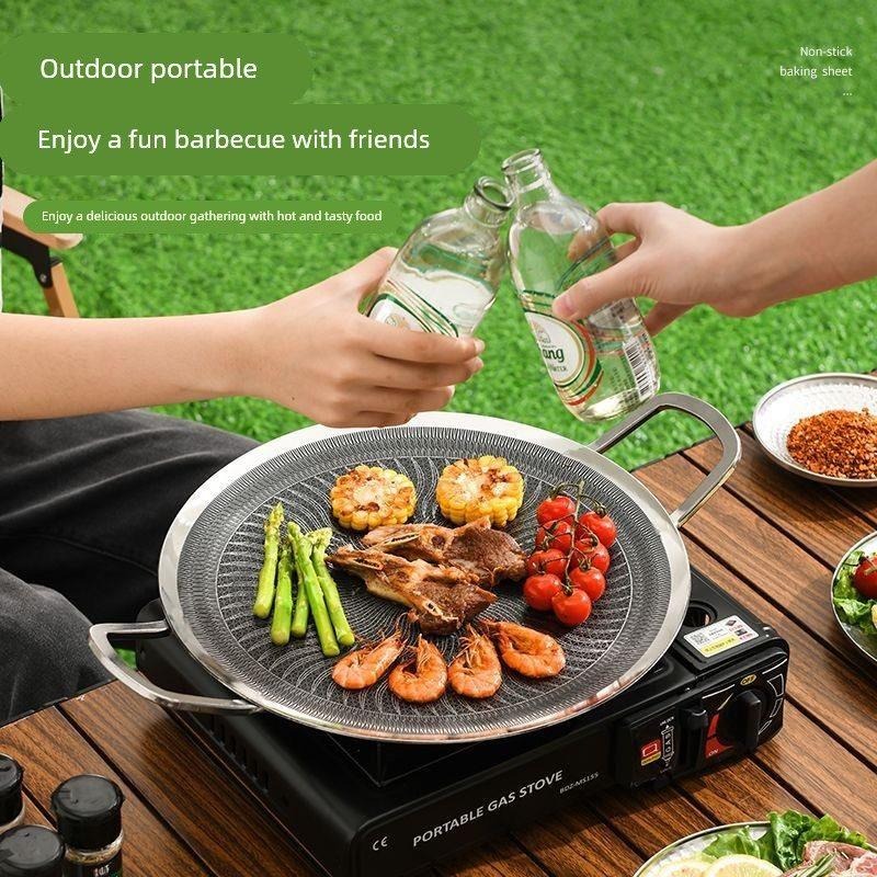 316ステンレス鋼多機能調理BBQグリルパン、キャンプ、家庭 - Camping Hiking Cooking のレビューと価格