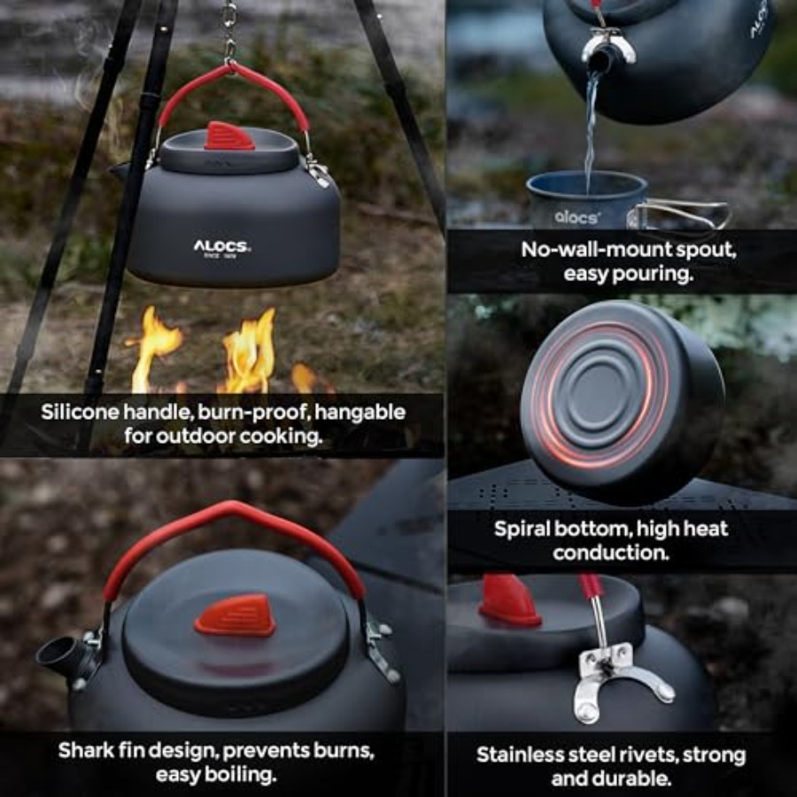 軽量キャンプ用調理器具セット、ポータブルキャリーバッグ付き  - Camping Hiking Cooking のレビューと価格