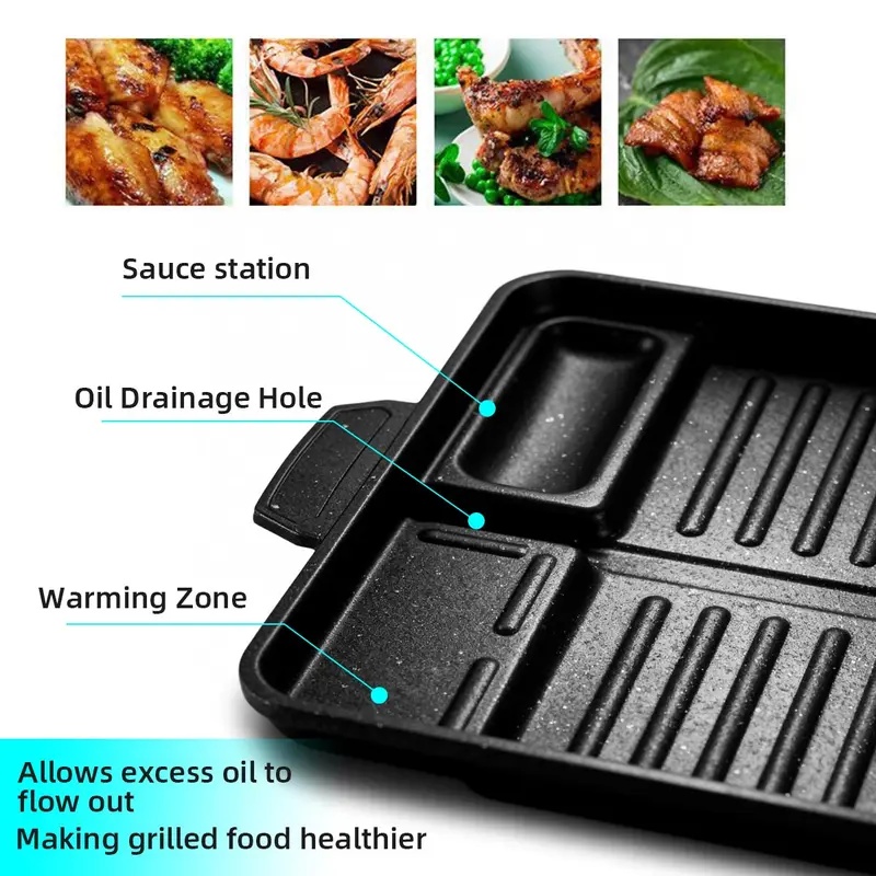 持ち運び可能な韓国風グリルプレート。チタン製の焦げ付き防止コ - Camping Hiking Cooking のレビューと価格