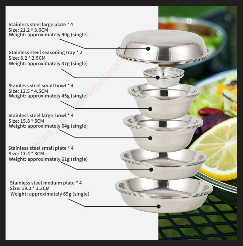 22点セットの携帯用キャンプ食器セット。屋外バーベキュー、車 - Camping Cooking Dining Set のレビューと価格