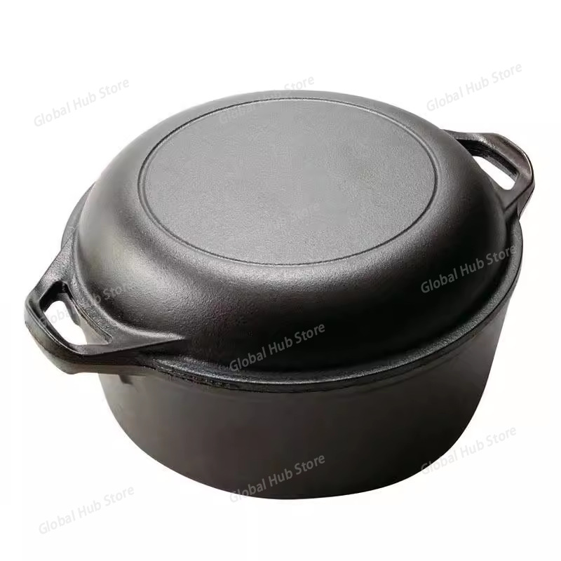 鋳鉄製ダッチオーブン（蓋付きフライパン）2 in 1セット、 - Camp Dutch Oven Cast のレビューと価格