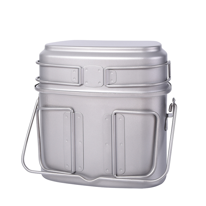 1.5l屋外ミリタリー食堂飲用キットキャンプ用チタン調理器具 - Camping Cooking Container のレビューと価格