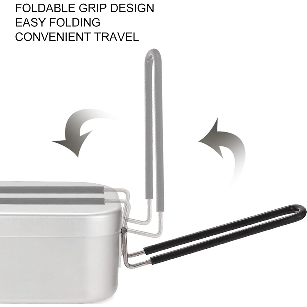 800 ミリリットルアルミ弁当箱屋外キャンプ調理器具食器折り - Camping Cooking Organizer のレビューと価格