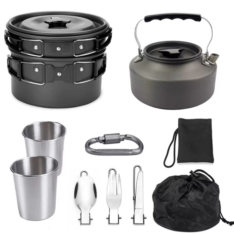 高品質アウトドア軽量キャンプストーブ、陽極酸化アルミニウム製 - Quality Camping Cooking Set のレビューと価格