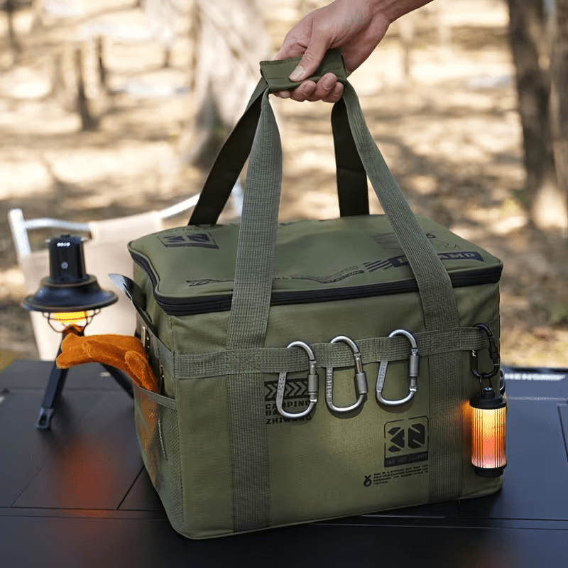 頑丈な大型キャンプ用品収納バッグ。高品質オックスフォード生地 - Camping Cooking Organizer のレビューと価格