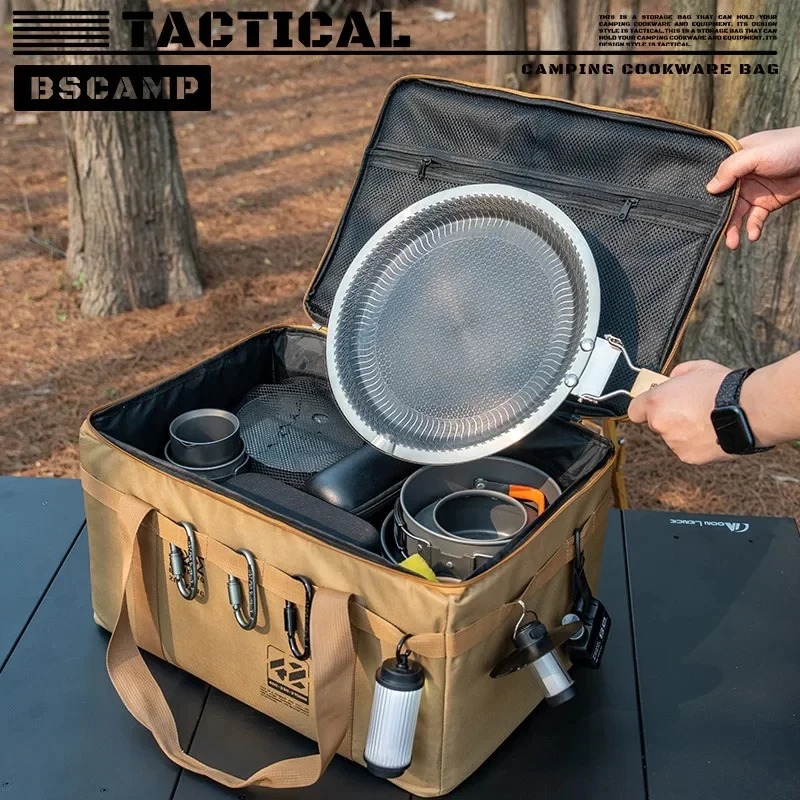 30L/42L/56L大容量折りたたみ式断熱防水戦術収納バッ - Camping Cooking Organizer のレビューと価格