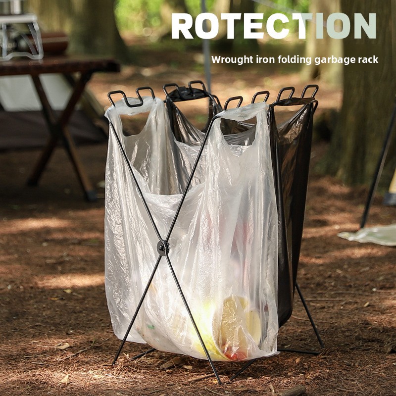 ポータブル折りたたみ式ゴミ袋ホルダー、キャンプ、バーベキュー - Camping Cooking Organizer のレビューと価格