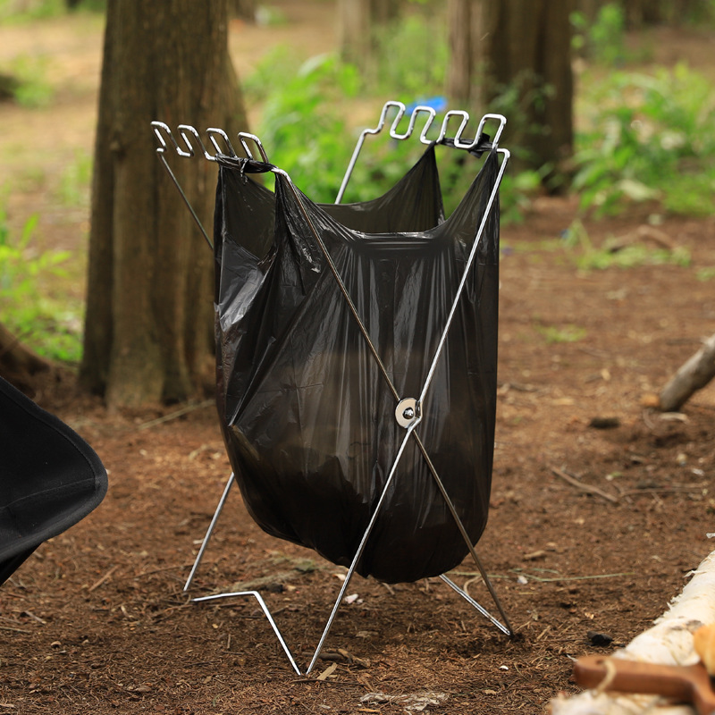 ポータブル折りたたみ式ゴミ袋ホルダー、キャンプ、バーベキュー - Camping Cooking Organizer のレビューと価格