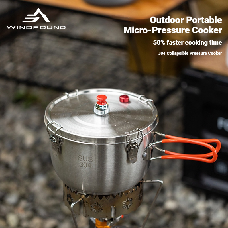 屋外用ステンレス製圧力鍋。安全弁付きで、キャンプやピクニック - Camping Hiking Cooking のレビューと価格