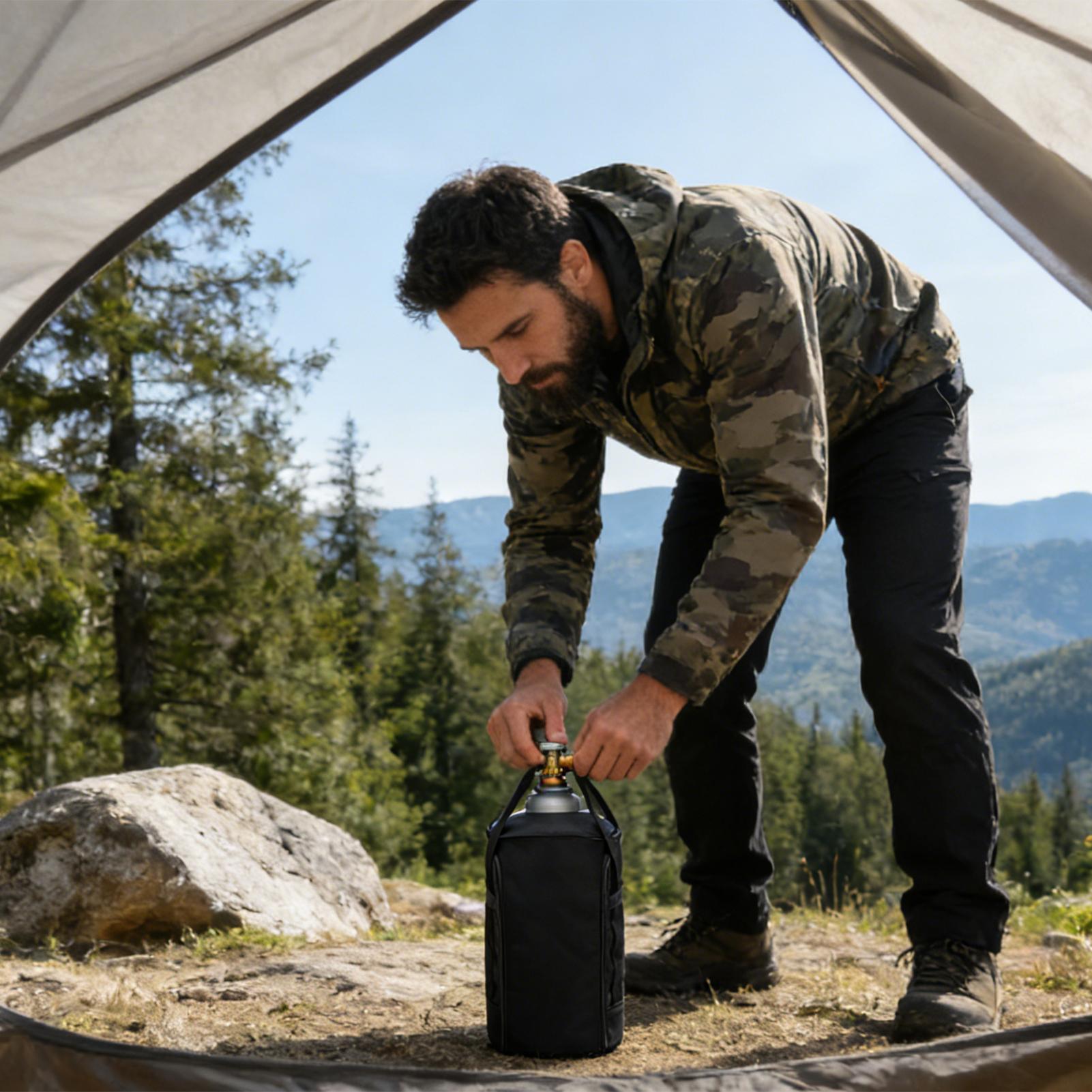 キャンプ用トートバッグ シリンダーキャリーケース キャンプオ - Camping Cooking Organizer のレビューと価格