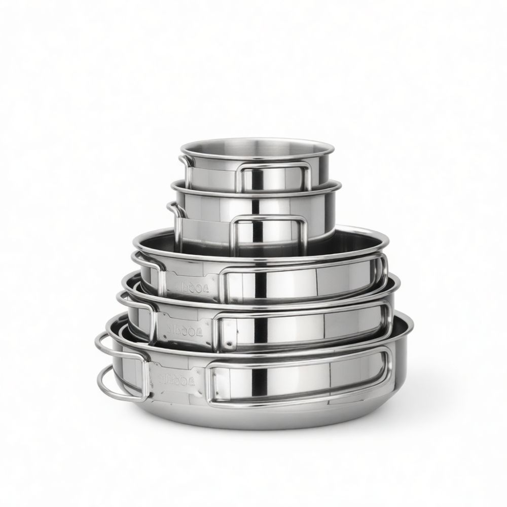 屋外用キャンプ食器セット。ステンレス製で持ち運び可能。ピクニ - Camping Cooking Dining Set のレビューと価格